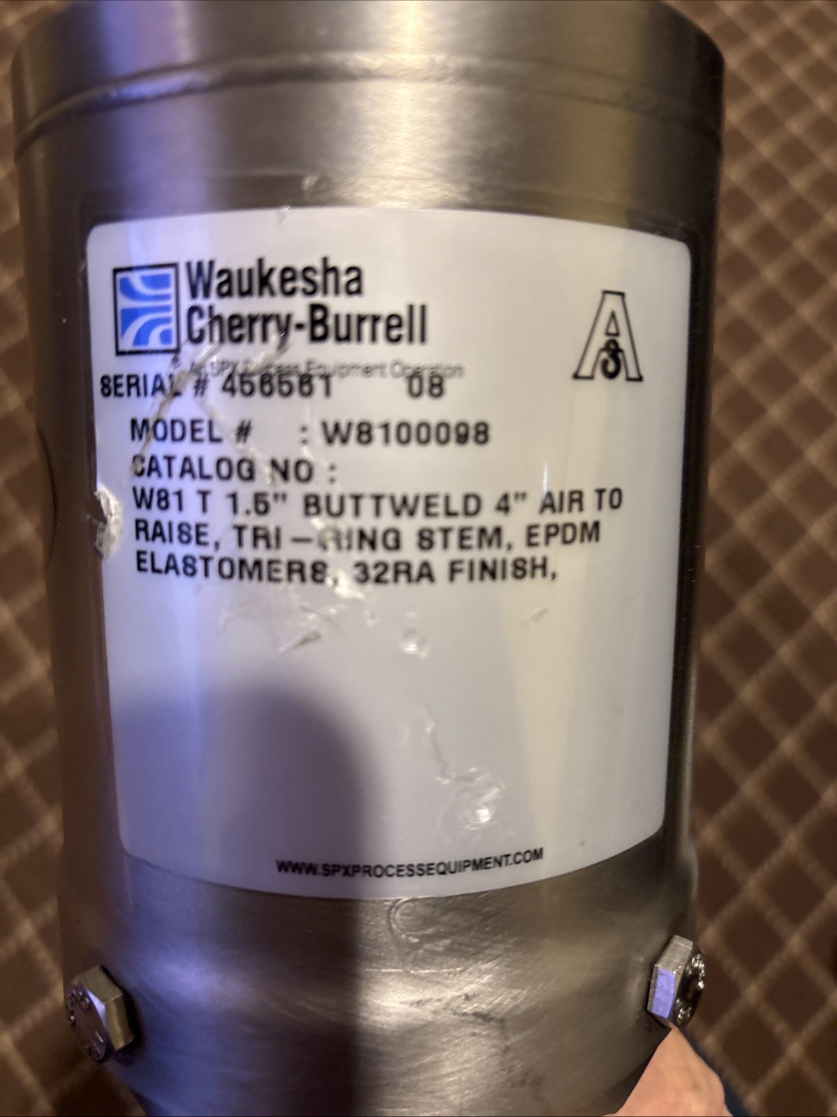 Waukesha CHERRY-BURRELL SS W81 1.5” Model W8100098.