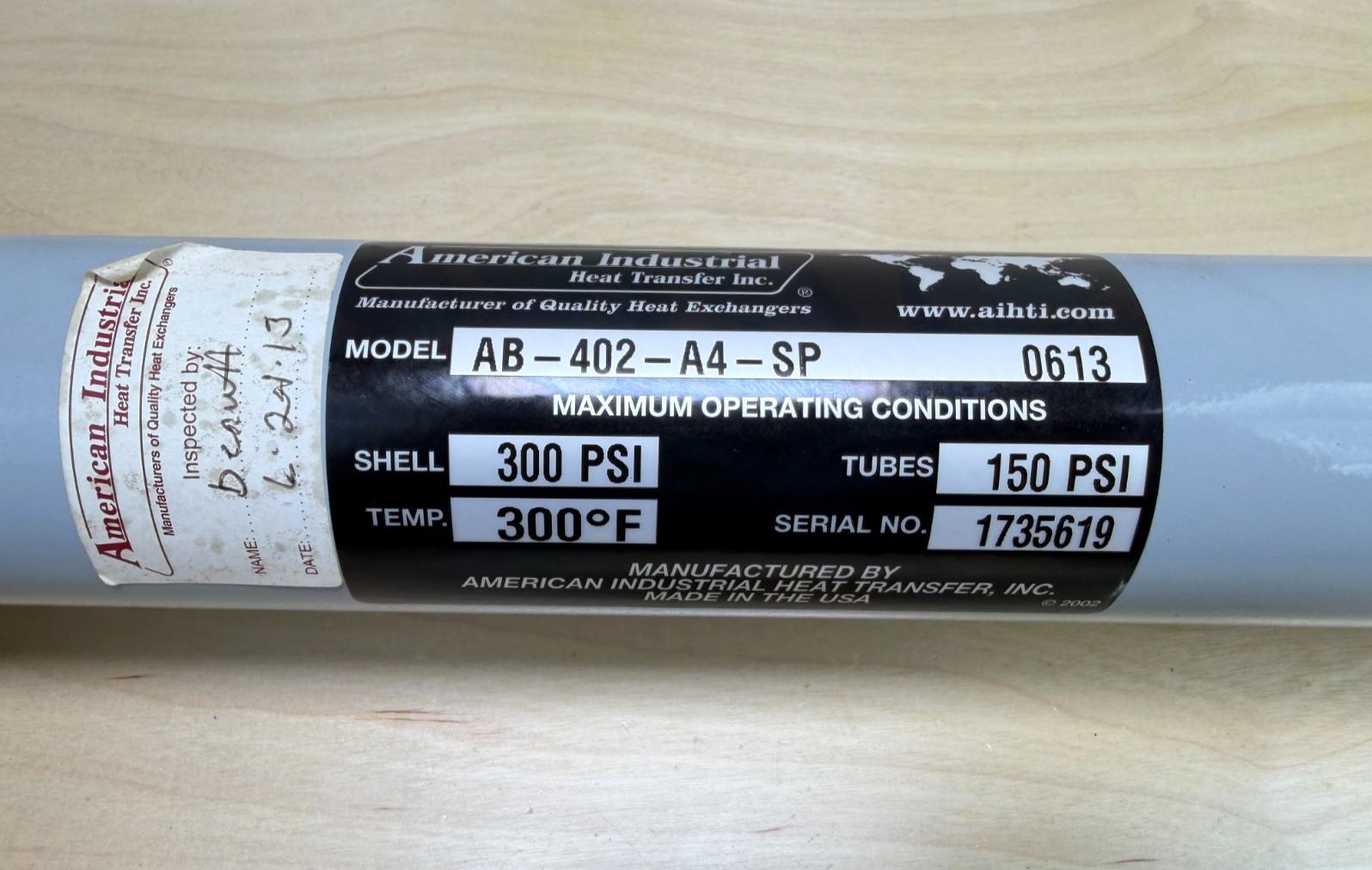 American Industrial AB-402-A4-SP Heat Exchanger