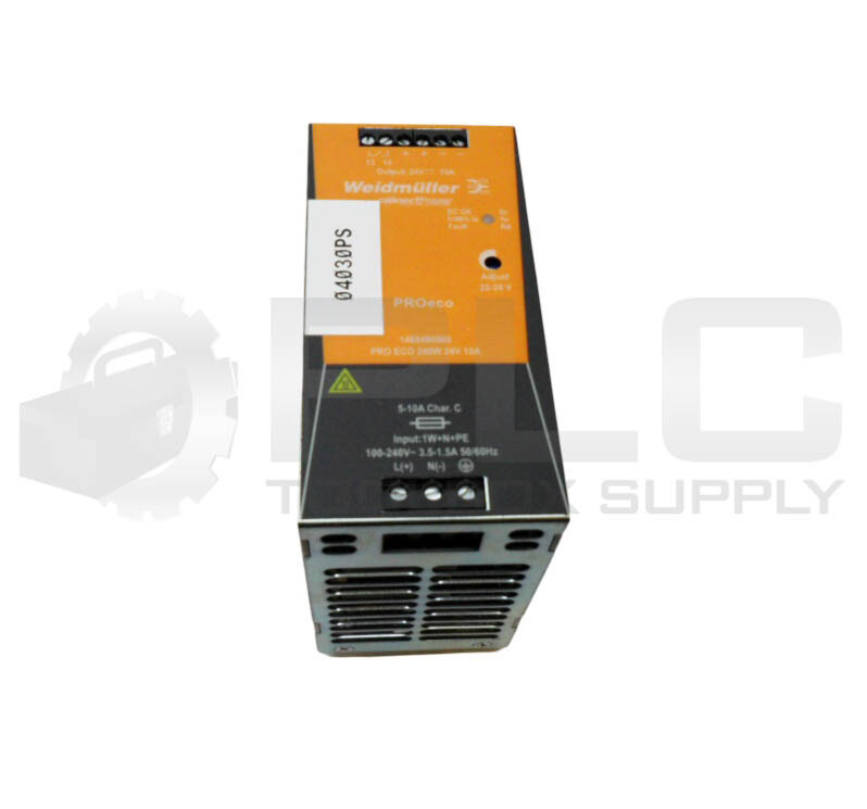 WEIDMULLER 1469490000 DIN-RAIL POWER SUPPLY 100-240V PRO ECO 240W 24V 10A