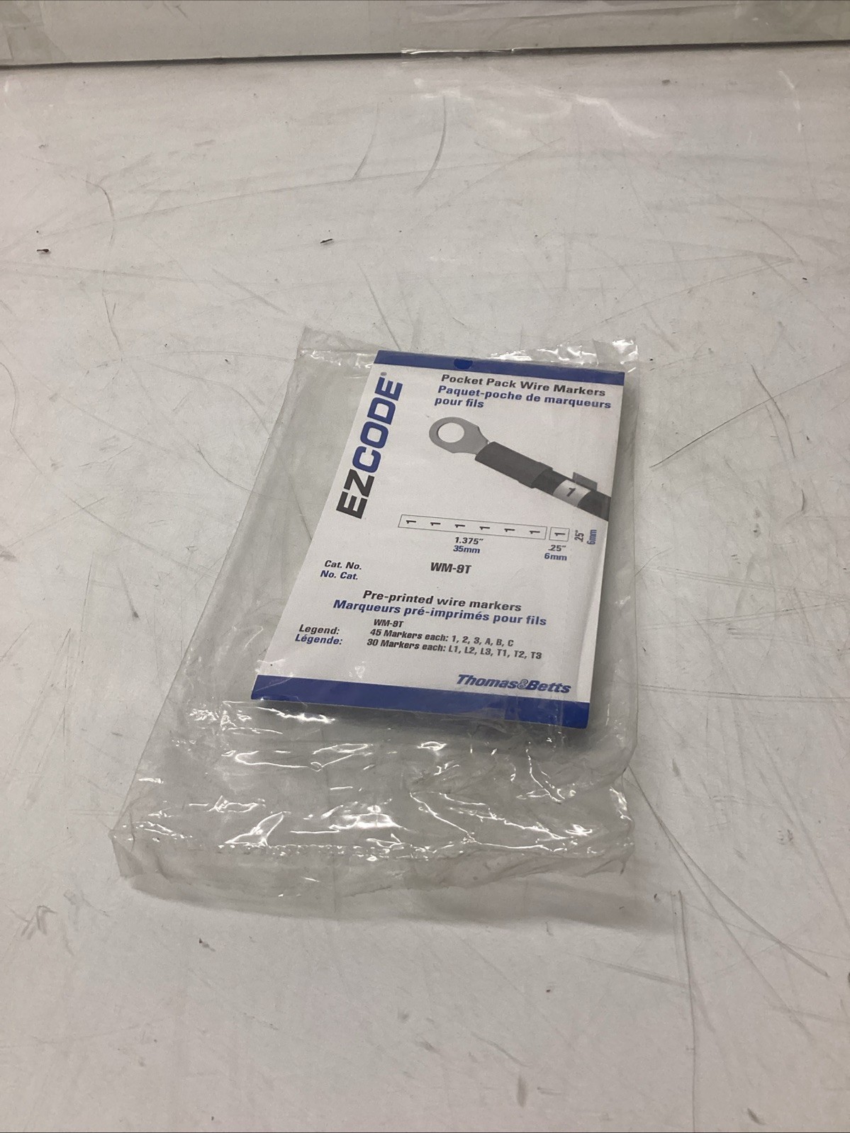 THOMAS & BETTS EZCODE POCKET PACK WIRE MARKERS WM-9T T-345