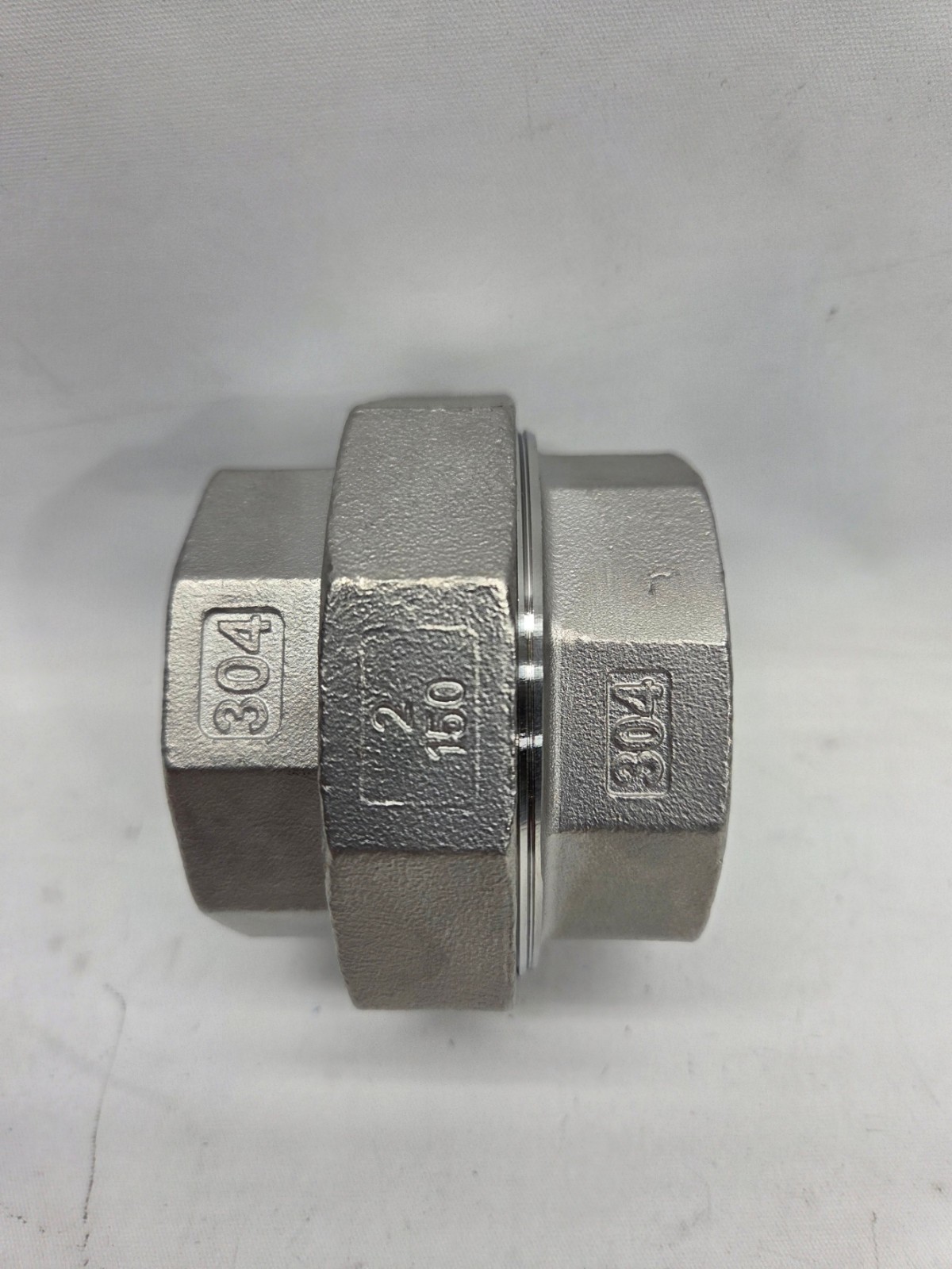 Pipe Union: 2″ Fitting, 304 Stainless Steel FNPT x FNPT, Threaded, 150 psi, New