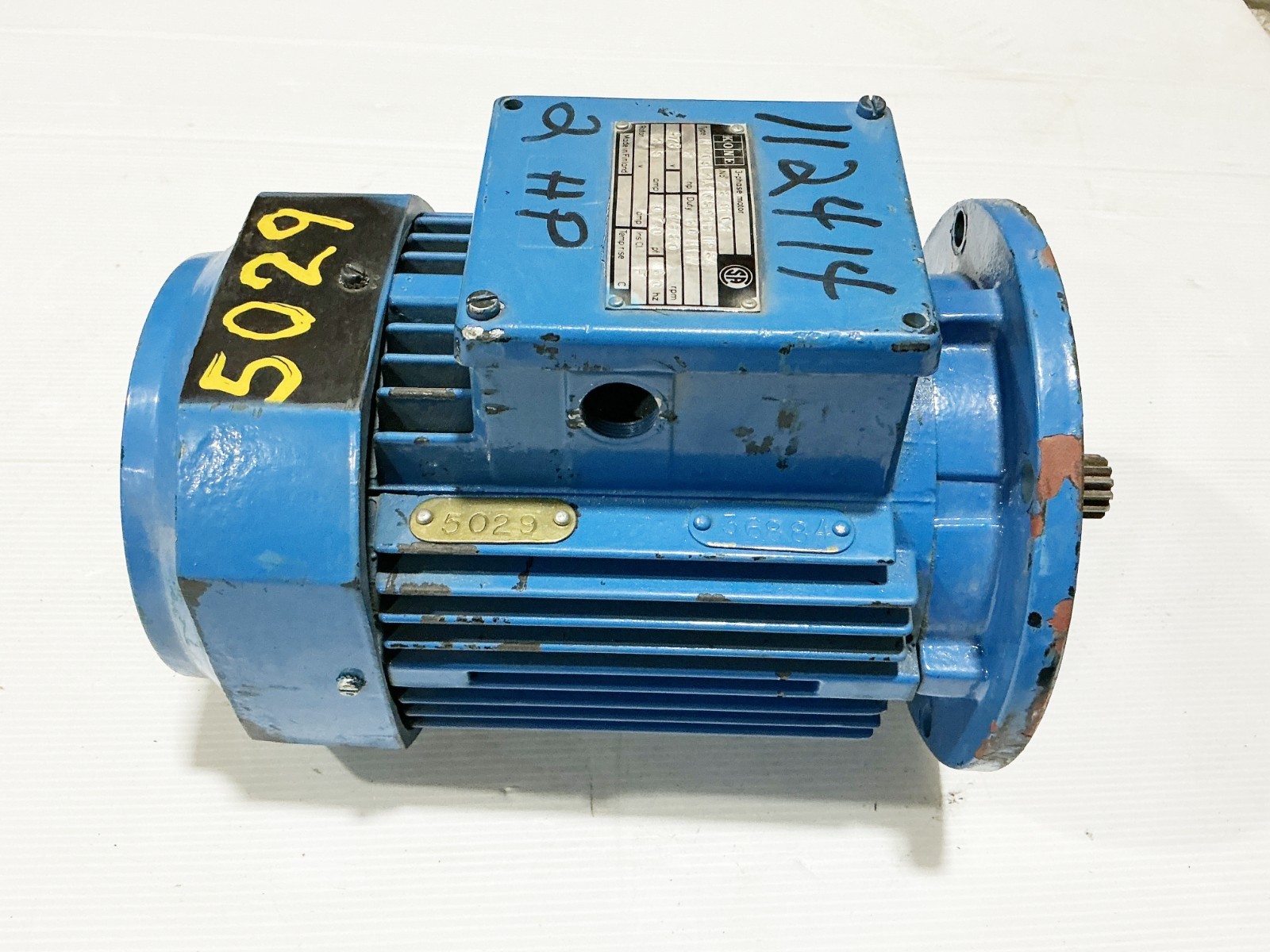 Kone MT09L2A10801BIP54 Electric Motor 2HP 575V 1680RPM 2.8A 3PH 280102