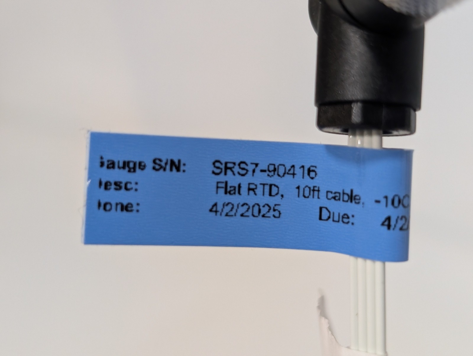 Pair of SensoScientific SRS7 Flat RTD Sensor Probe 10ft Cable -10C 35C
