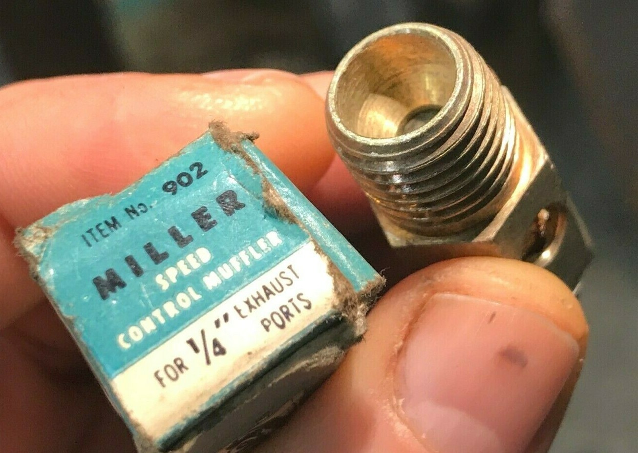 VINTAGE MILLER FLUID POWER FOR 1/4″ PORTS SPEED CONTROL MUFFLER MADE IN USA