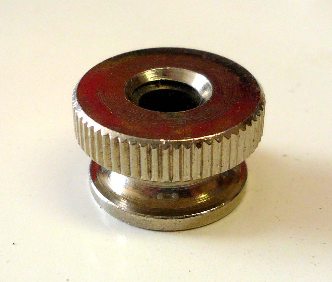 12 Nickel Plated Brass Knurled Nuts 1/4-20 Fully Threaded 5/8″ Diameter Head New