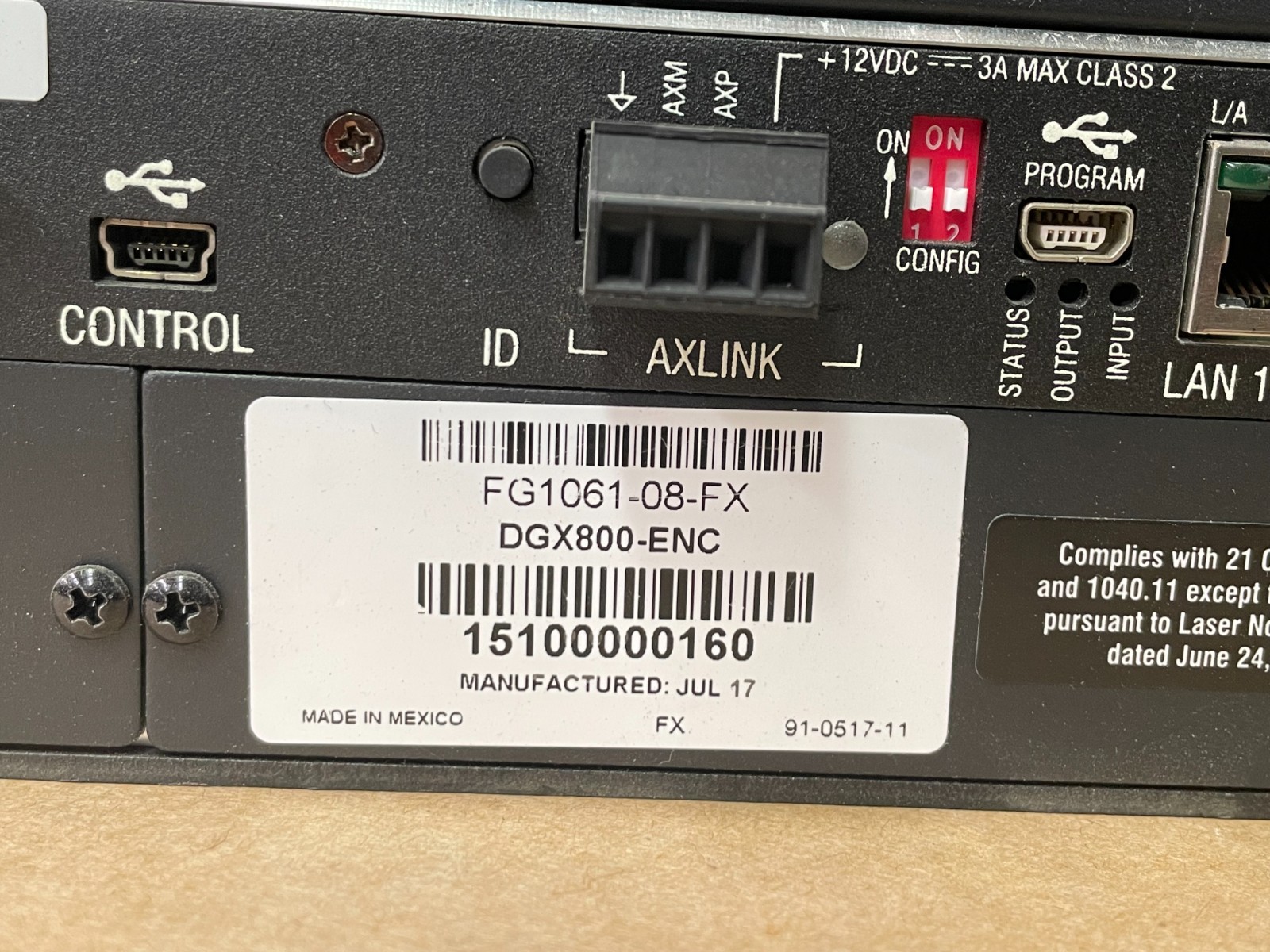 AMX Enova DGX800-ENC Video Matrix Switcher 8×8 AV Switcher Rackmount