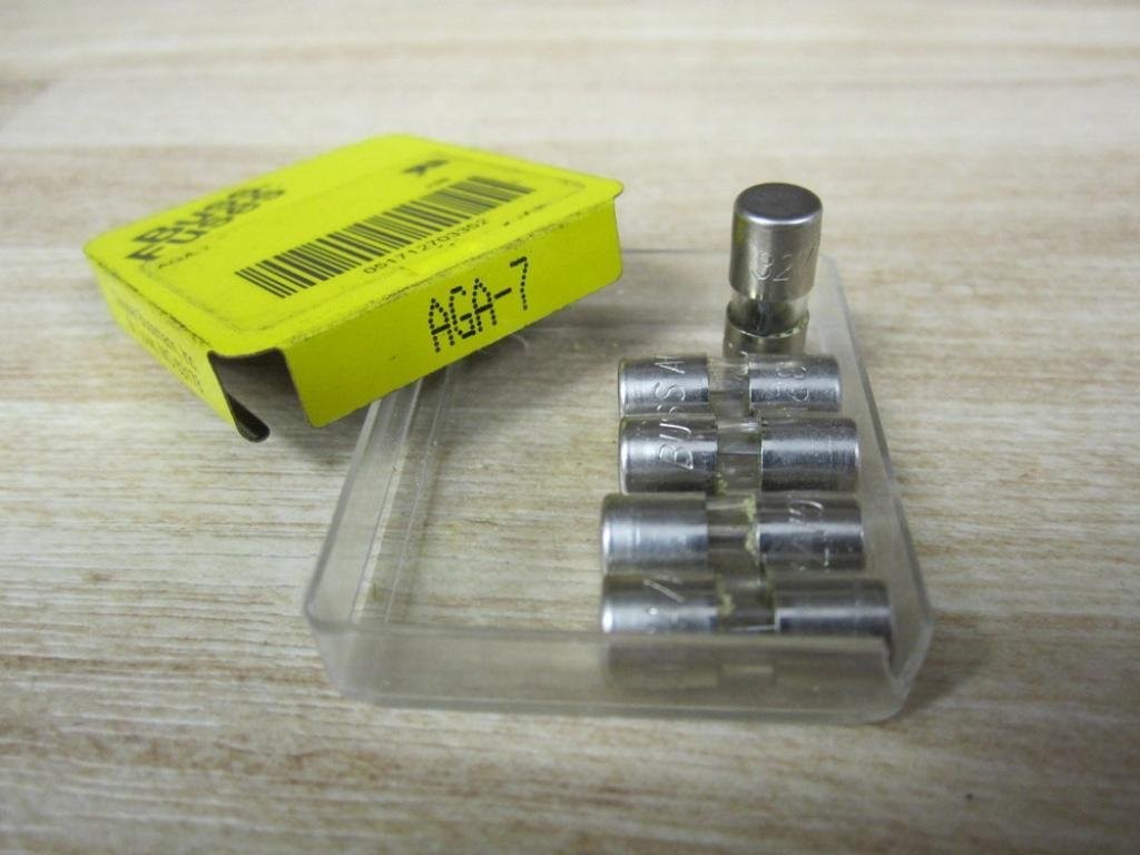 Bussmann AGA-7 Fast Acting Miniature Glass Tube Fuse AGA7 (Pack of 5)