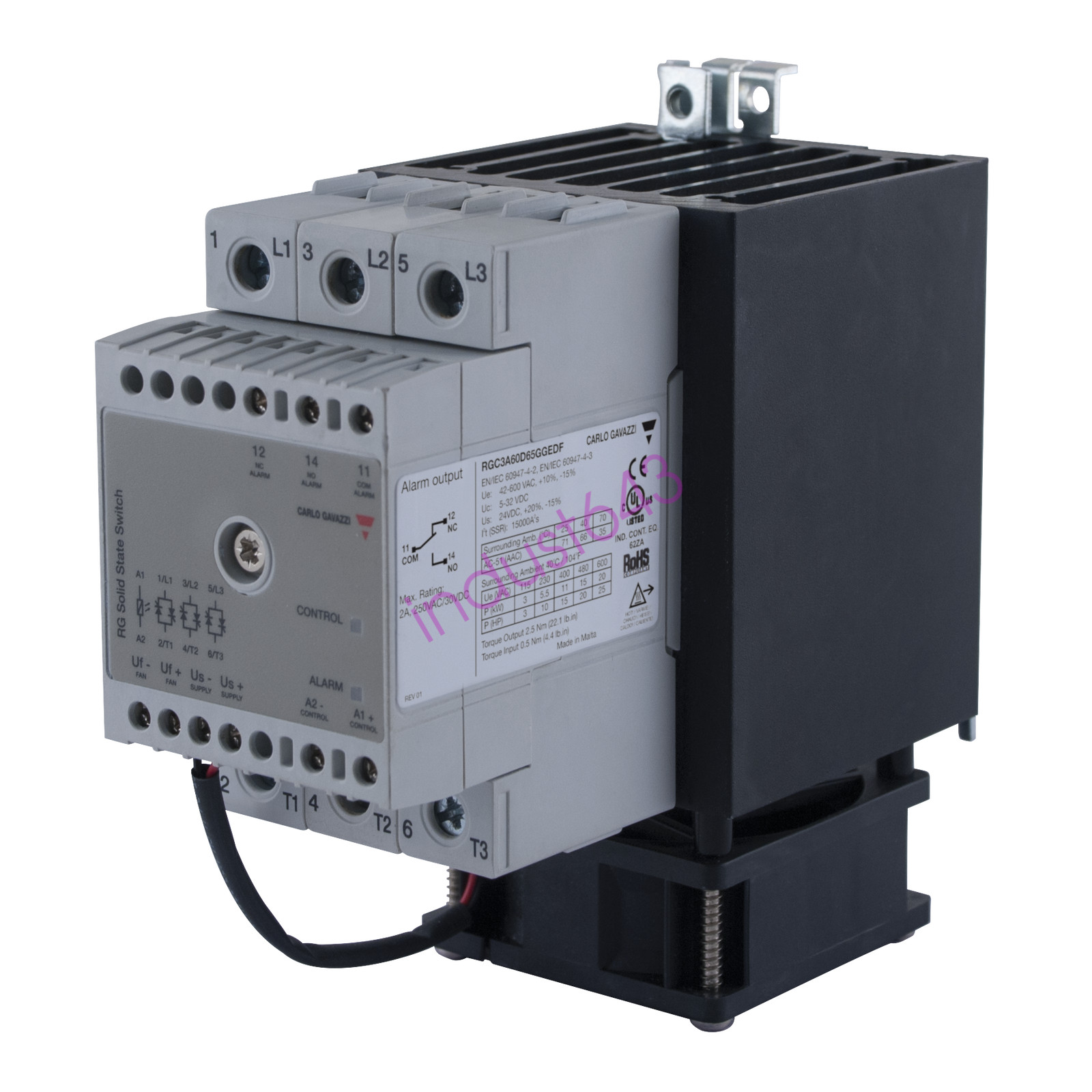 Carlo Gavazzi RGC2A60D75GGEDF Solid State Relay – DPST-NO (2 Form A) – 5 to 3…