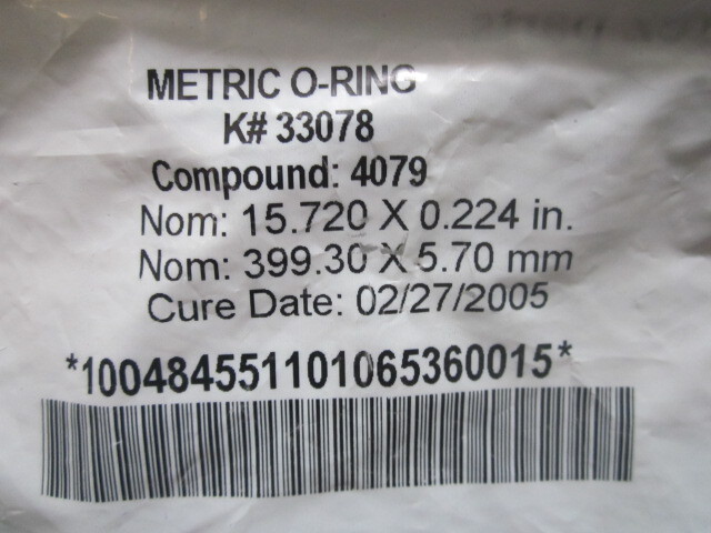 KALREZ K-33078 O-RING COMPOUND 4079
