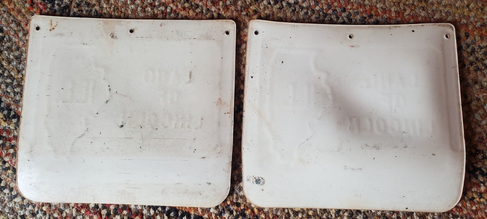 Pair Of Vintage Truck Trucker ” Land Of Lincoln” ILL Illinois Mud Flaps