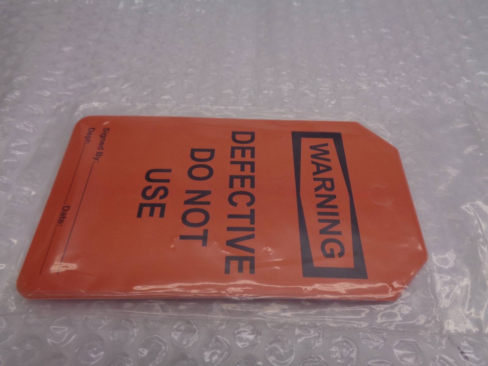 INDUSTRIAL SPARE B-02-C-1A WARNING TAG PKG OF 10 NSNP