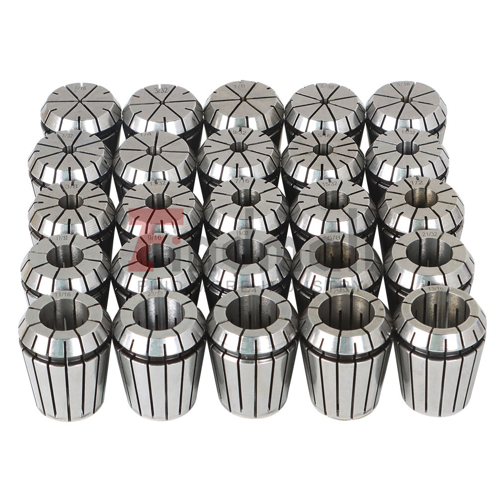 For CNC engraving machines 25 pcs 1/16-3/4 inch bracket spring collets suitable