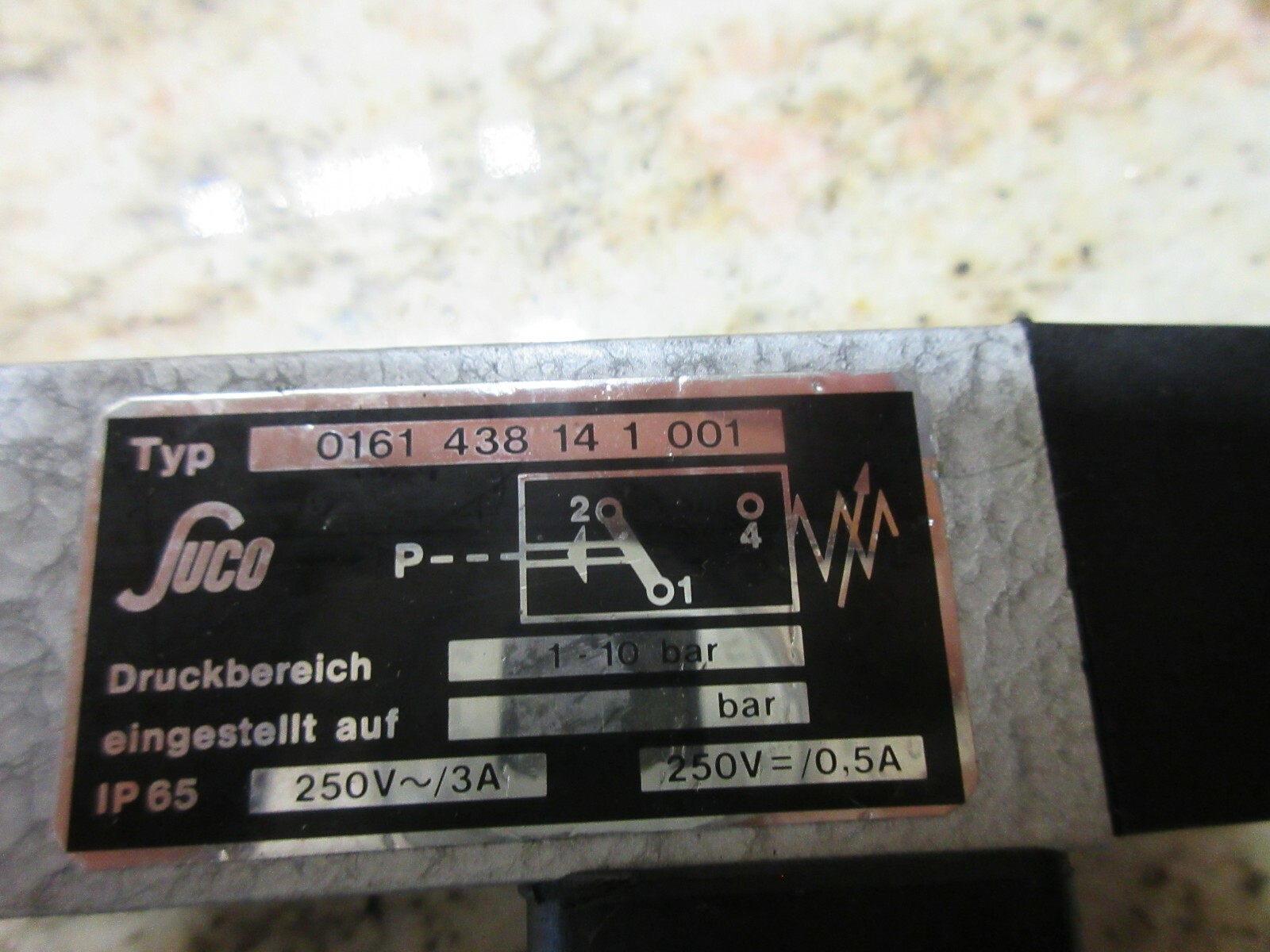 SUCO VALVE UNIT TYP 0161 438 14 1 001 IP65 0161438141001 EACH 1