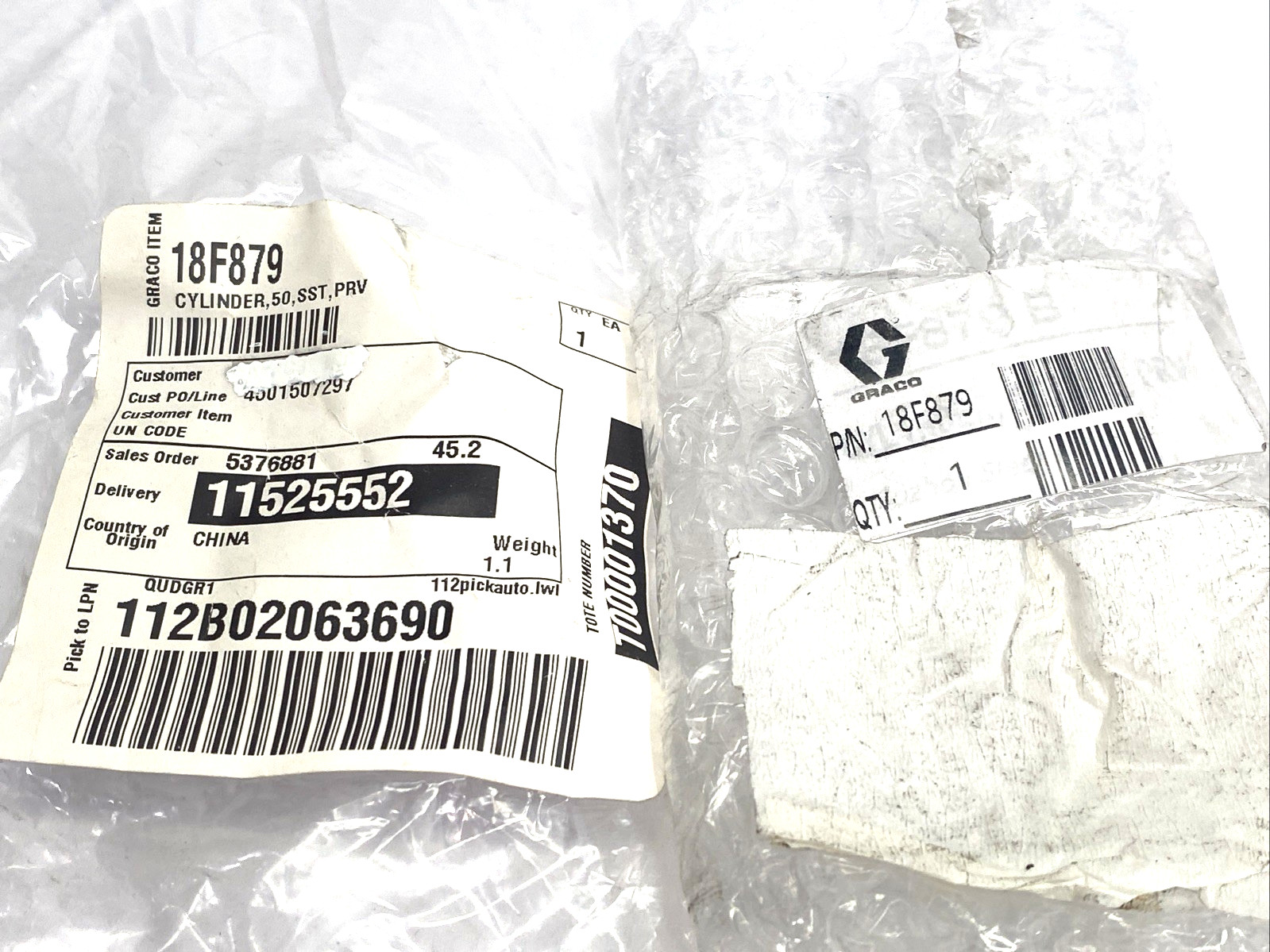Graco 18F879 Cylinder 50 SST PRV