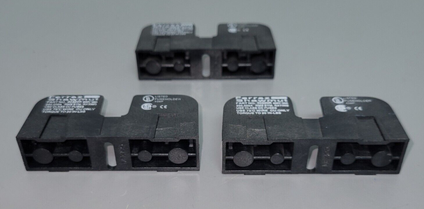 Lot of 3 Ferraz Shawmut 30320R Fuse Blocks (B281)