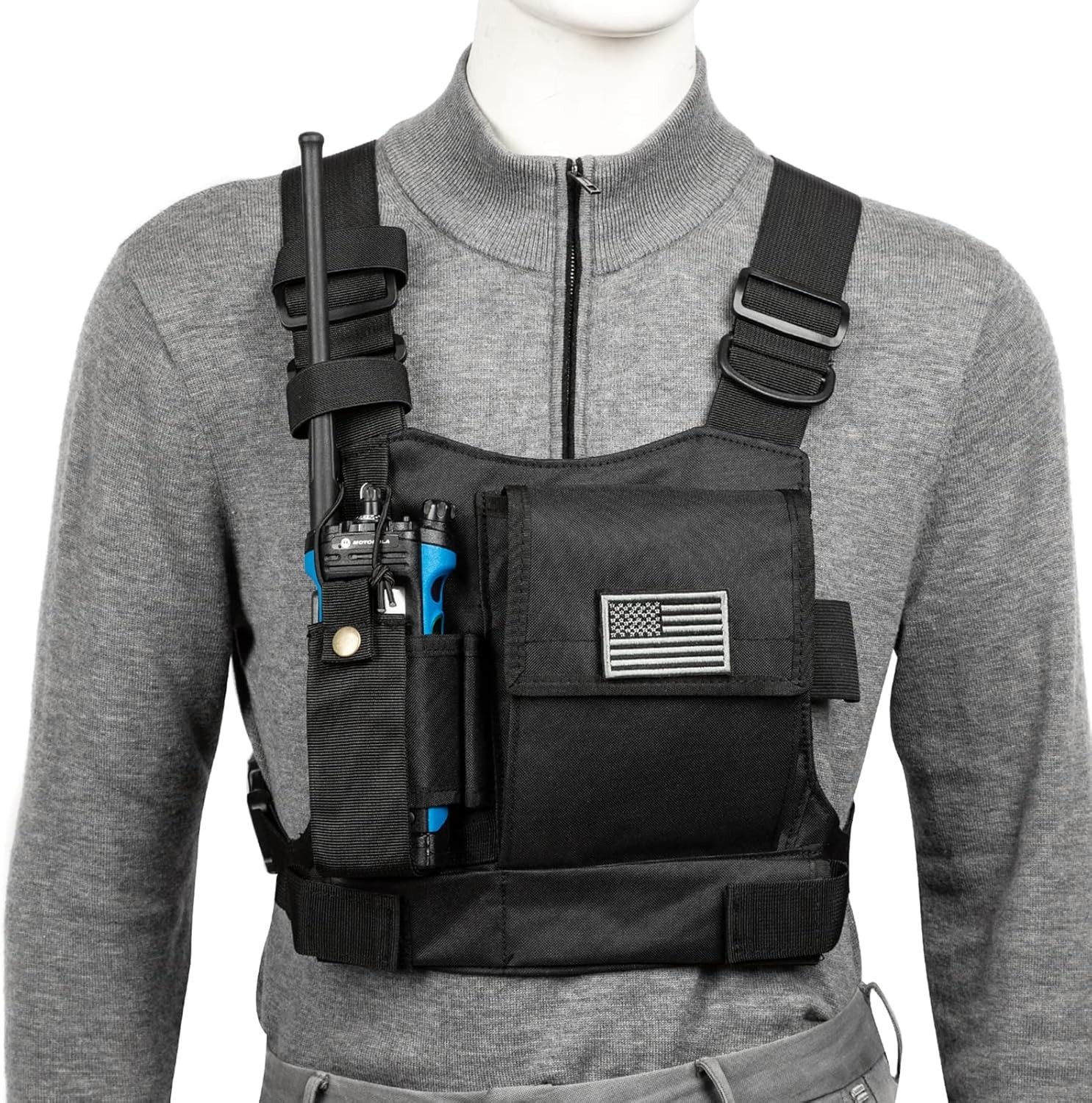 LUITON Radio Chest Harness with Reflective Strips Shoulder Holster Radio Vest…
