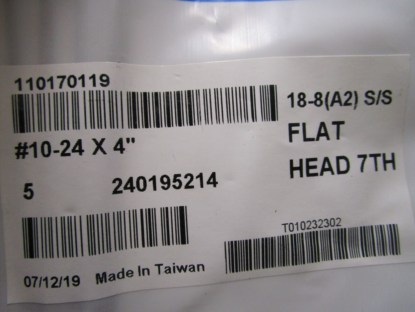 #10-24 x 4″ Phillips Flat Head Grade 18-8 Stainless Steel Machine Screw QTY 10