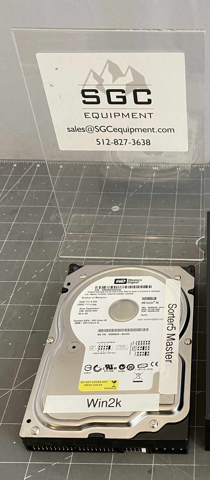 Western Digital WD Caviar SE Hard Drive Clone for Sorter 2-7 IDE PN: WD800JB