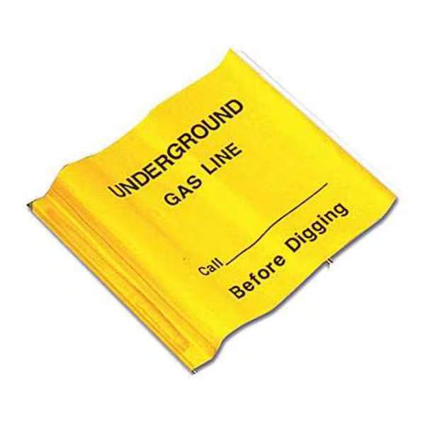 Presco Marking Flag, PVC, Solid, 4″ L., 100 PK 4521YBK509-200 Presco
