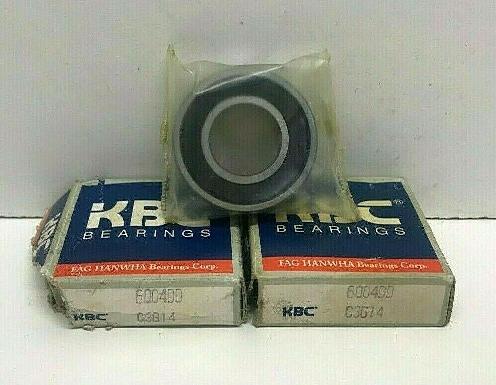 LOT OF (2) NEW IN BOX! KBC SINGLE ROW BALL BEARINGS 6004DD-C3G14