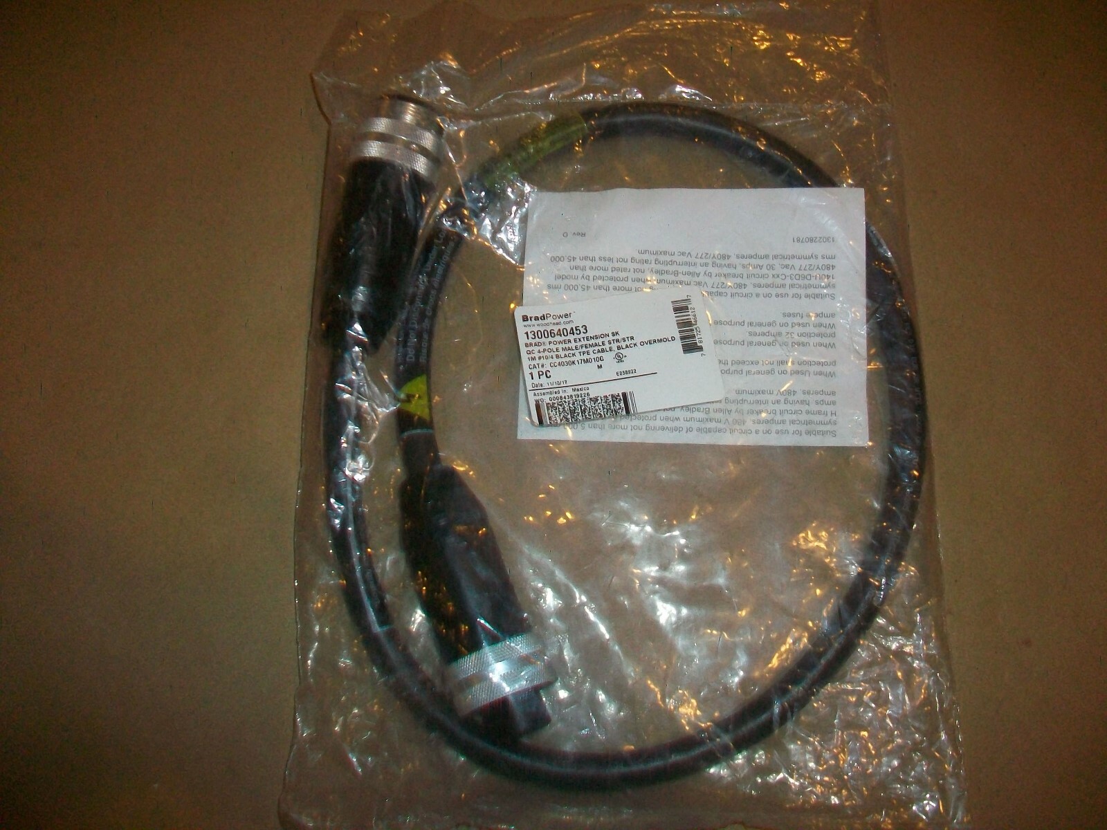 Brad Power Extension Cable 1300640453 CC4030K 17M0100 NEW IN BAG