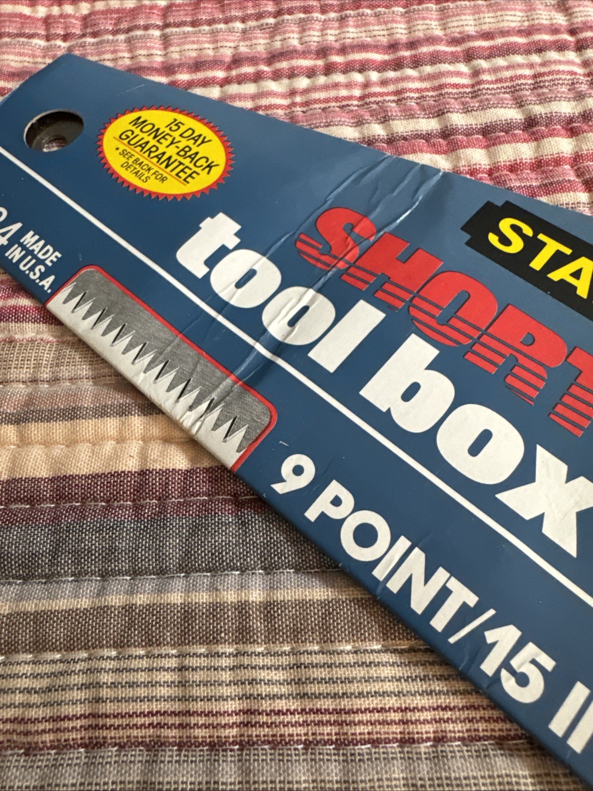 Stanley 15-334 Shortcut Toolbox Saw Hardened Teeth Hardwood Handle 15″ Blade