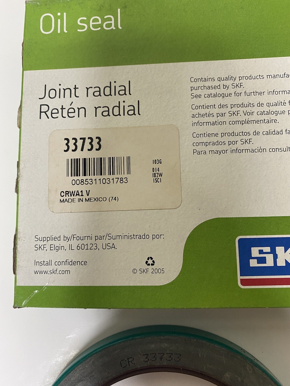SKF Joint Radial Shaft Seal 33733 NOS