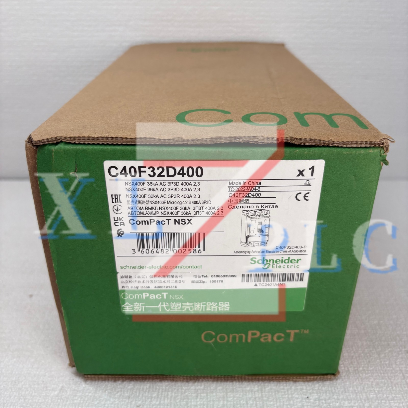 1PCS New Schneider C40F32D400 NSX400F 3P 400A Molded Case Circuit Breaker In Box