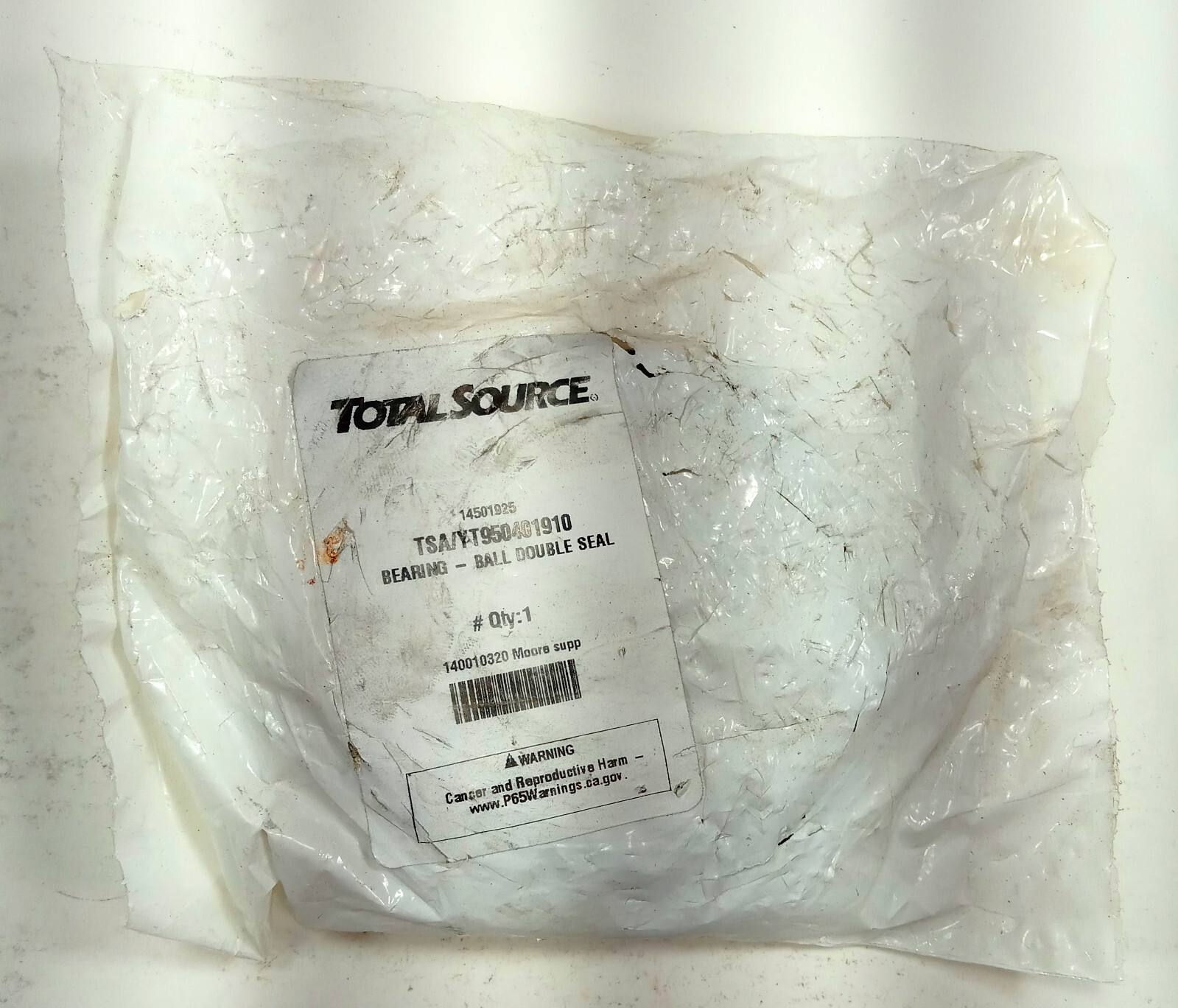 1 NEW TOTAL SOURCE TSA/YT950401910 DOUBLE SEALED BALL BEARING NNB ***MAKE OFFER*
