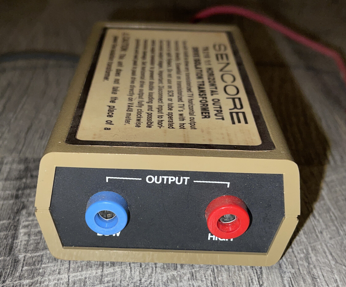 Sencore TR219 1:1 Horizontal Output Drive Isolation Transformer w/ Box & Cables