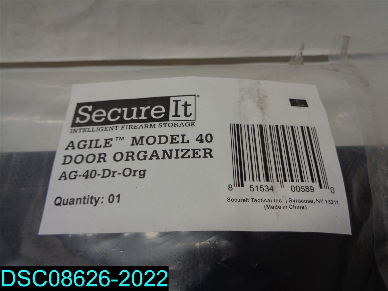 Secure It Gun Storage Agile Ultralight Model 40 Door Organizer AG-40-DR-ORG