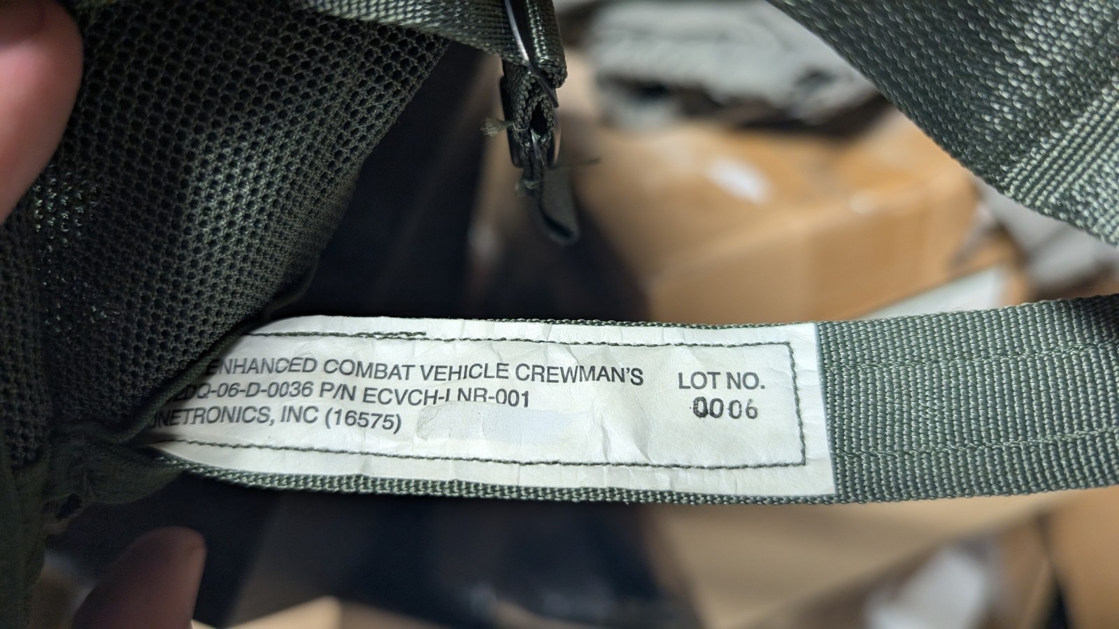 Enhanced Combat Vehicle Crewman CVC Helmet Liner Mic Comm Insert Sonetronics USA