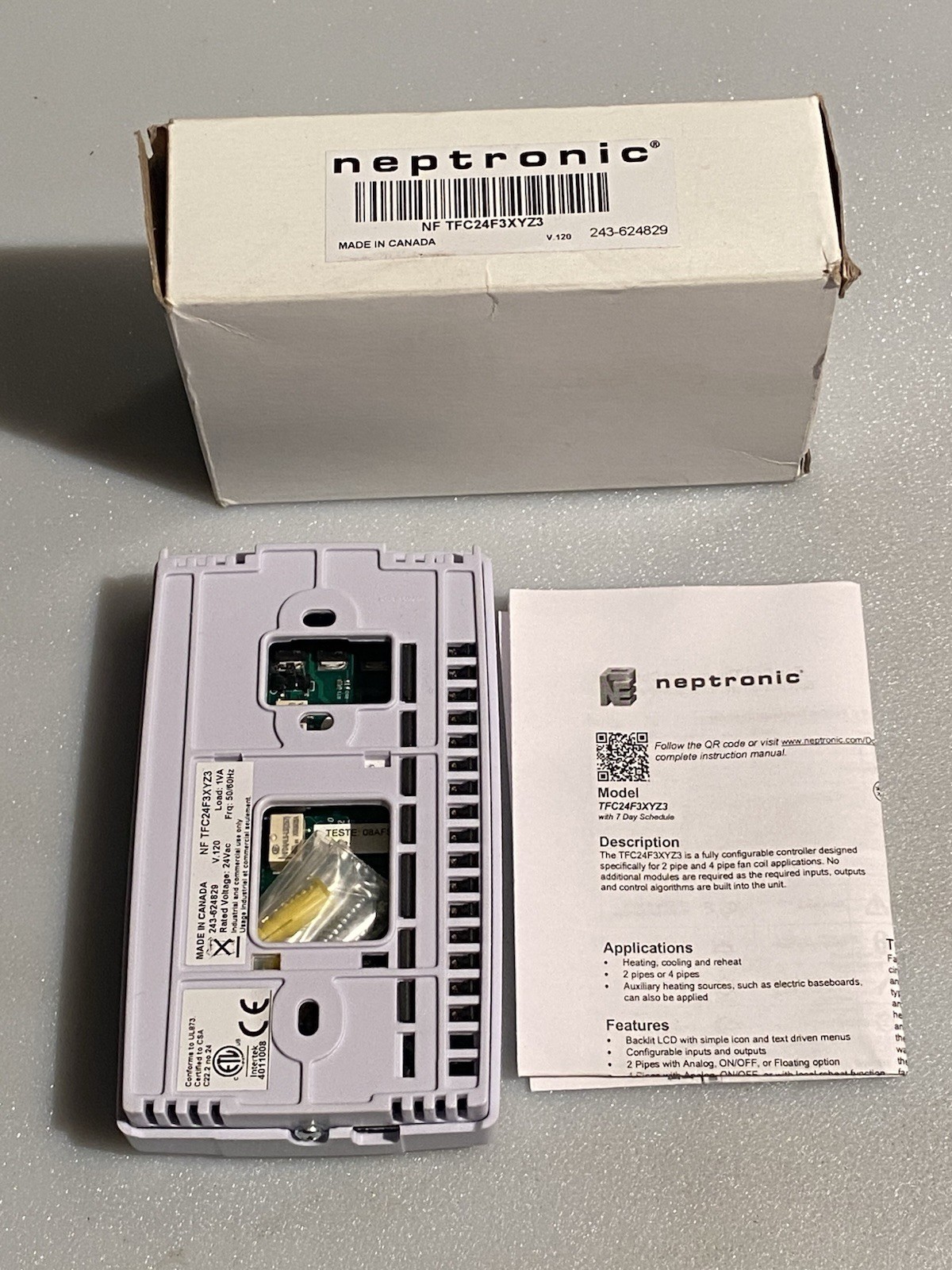 Neptronic TFC24F3XYZ3 Fan Coil Thermostat 3 Speed “BRAND NEW IN BOX”
