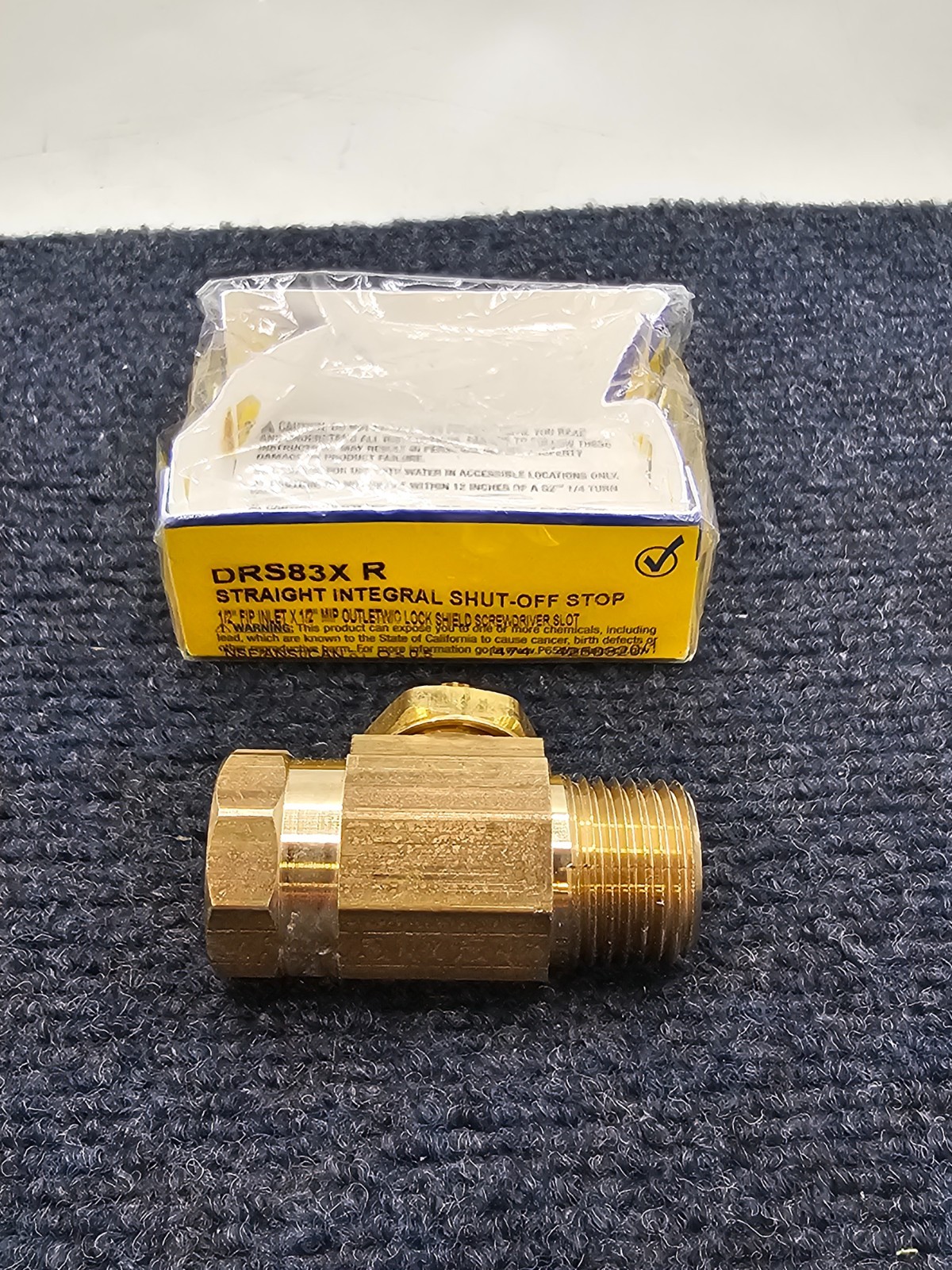 BrassCraft DRS83X R: 1/2 in. FIP x 1/2 in. MIP Integral Shut-Off Valve