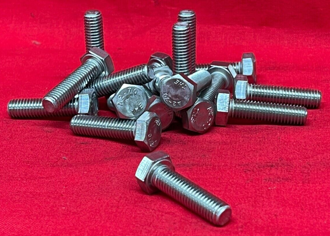 HEX HEAD CAP SCREW M8-1.25 X 30MM STAINLESS STEEL 35MM OAL **LOT OF 18**