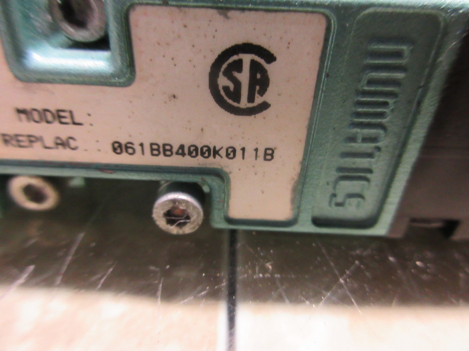 PNUMATICS VALVE UNIT 061BB400K011B CNC EDM 24VDC 2.5W