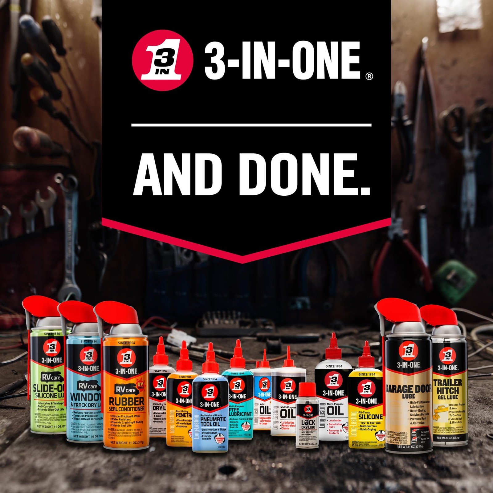 3-IN-ONE Pneumatic Tool Drip Oil, 4 oz.