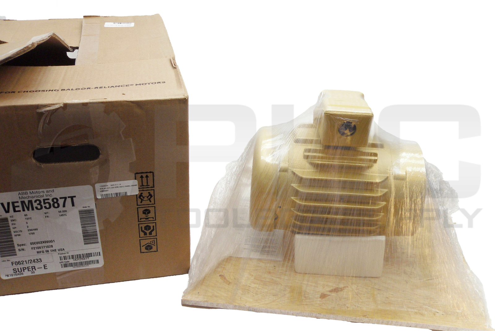 NEW BALDOR VEM3587T SUPER E MOTOR SPEC 05C053X095G1 HP 2 230/460V RPM 1750