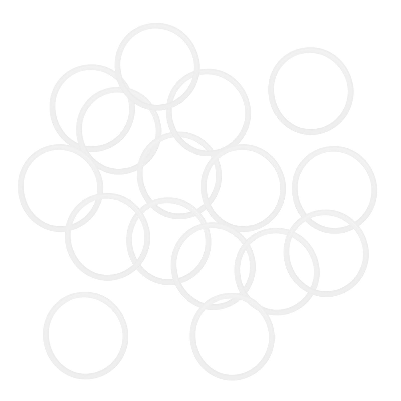 26x30x2mm Oil Gas Seal Tap Washer Gasket Sealing Ring Clear White 16pcs