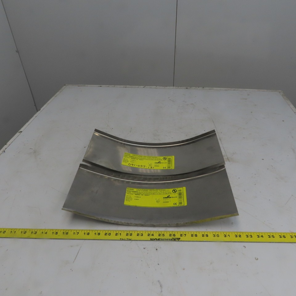 B-Line 808SS6-06-45VO12 Stainless Steel Outide 45° 6″W Cable Tray Cover Lot/2