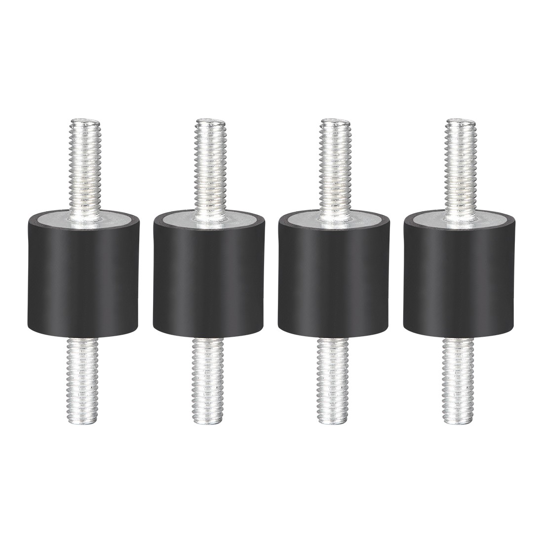 4pcs D20 x H20 Rubber Vibration Isolator Mounts Shock Absorber M6 x 18mm Studs
