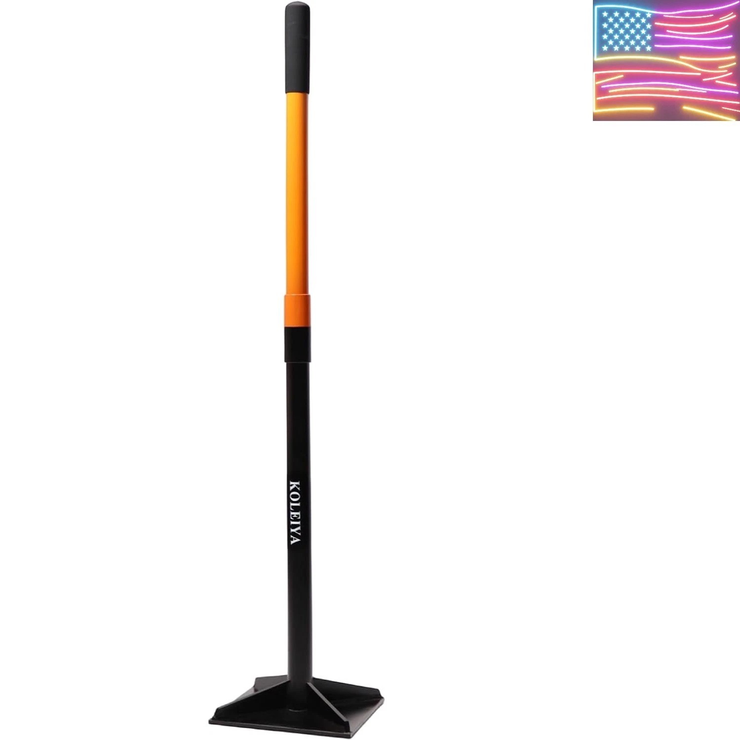 48 Inch Steel Hand Tamper Tool, 8×8 Inch Heavy Duty Ground Tamper and Soil Co…