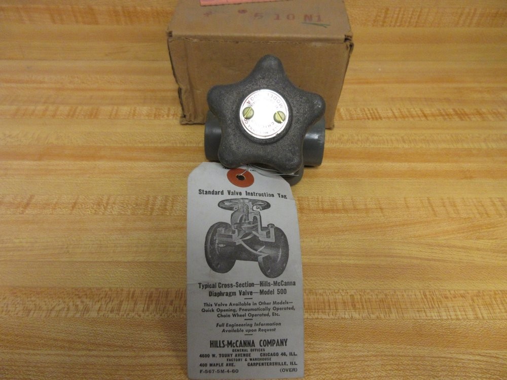 Hills-McCanna 510 N1 Diaphragm Valve F-567-5M-4-60