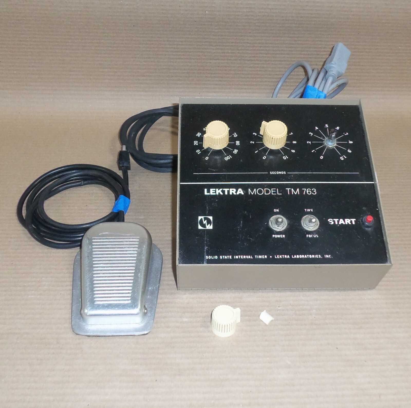 LEKTRA LEKTRALAB TM-763 SOLID STATE INTERVAL TIMER 115V 650W TM763 FLAWED KNOB