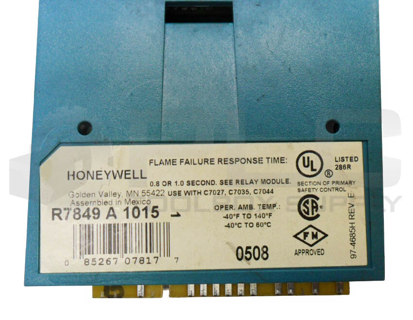 HONEYWELL R7849 A 1015 ULTRAVIOLET FLAME AMPLIFIER