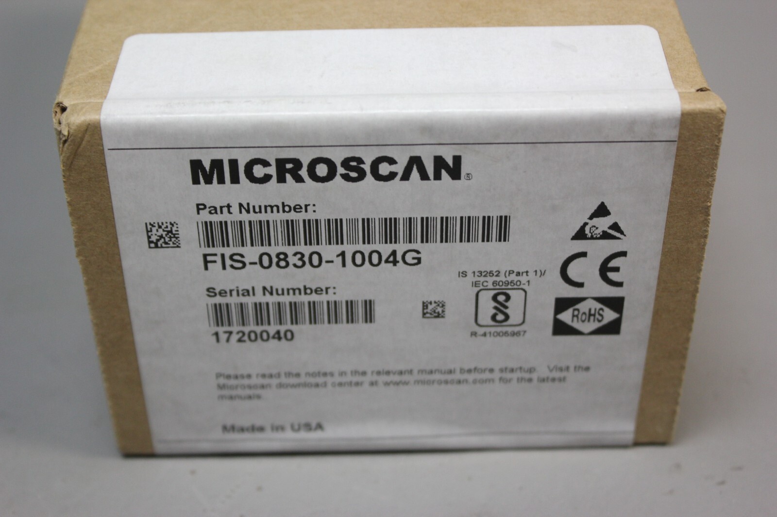 NEW MICROSCAN LASER BARCODE SCANNER QX-830 & FIS-0830-1004G