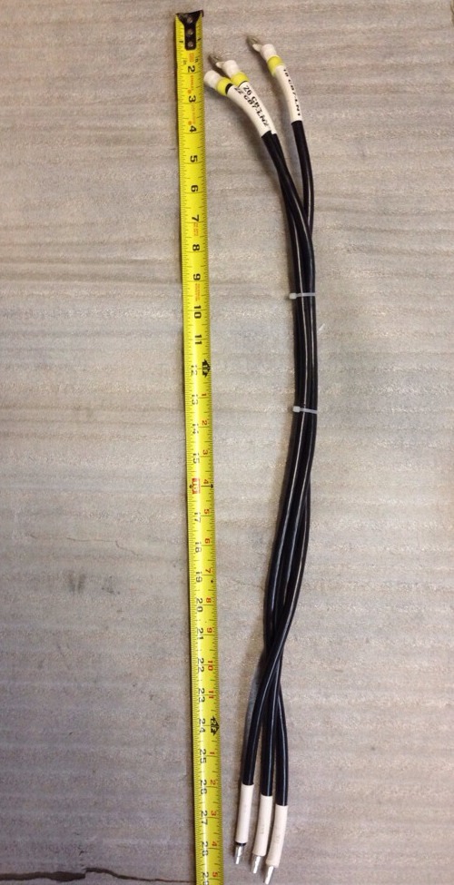 Cable Premade With Lug X 30″ Cobra Wire X-Flex E163980C, 4 Awg, Lot Of 3,