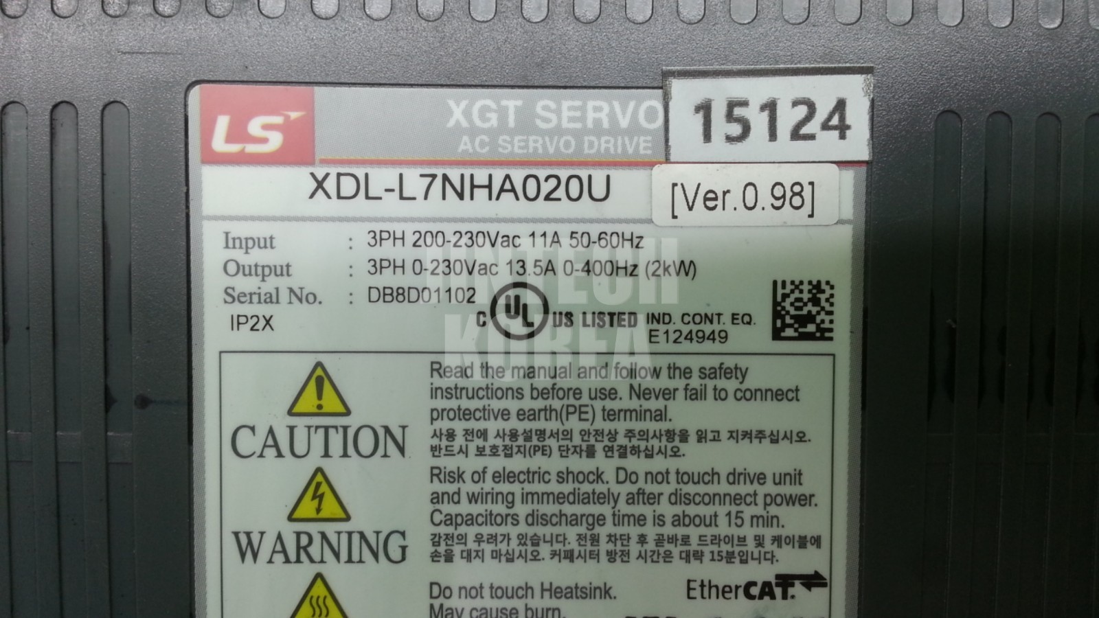 LS XDL-L7NHA020U AC Servo Drive Tested