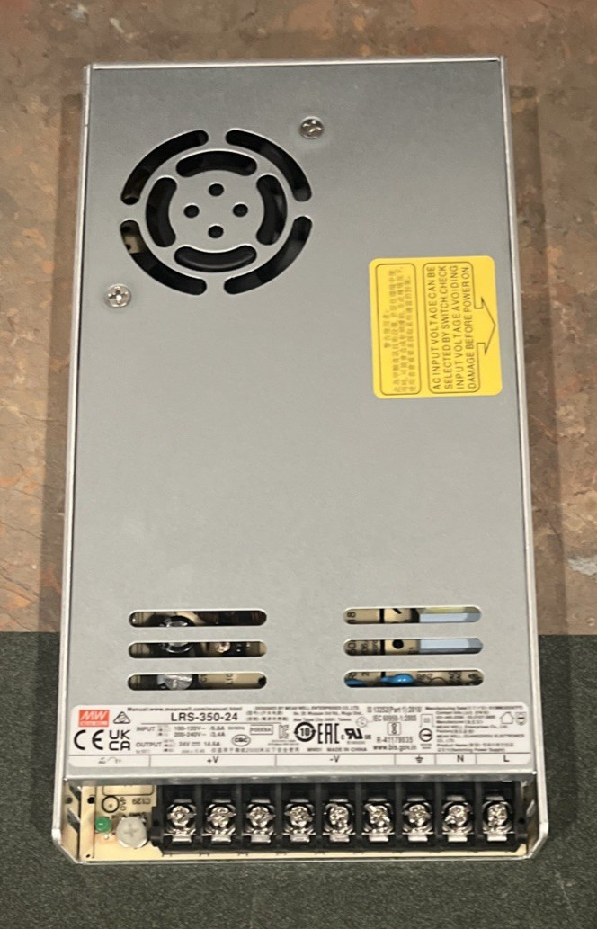 Mean Well LRS-350-24 AC/DC Power Supply – 3 Outputs – 24V@14.6A