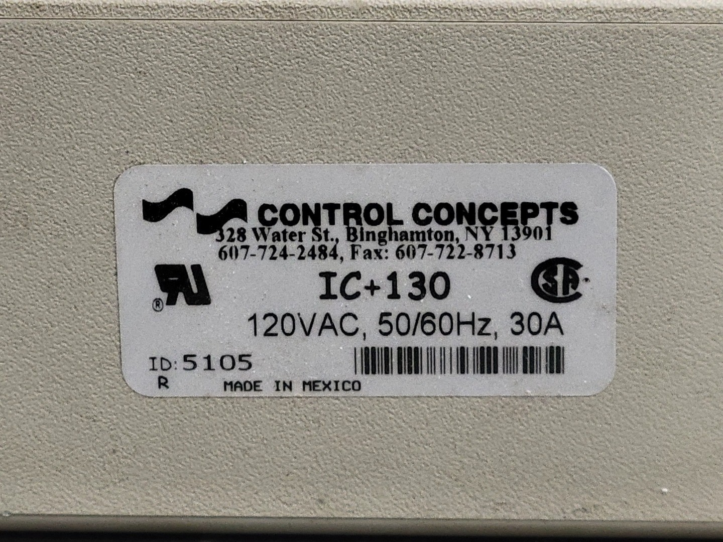 CONTROL AIR INC IC+130 120 VAC, 50/60hz, 30A, Islatrol Plus Active Tracking